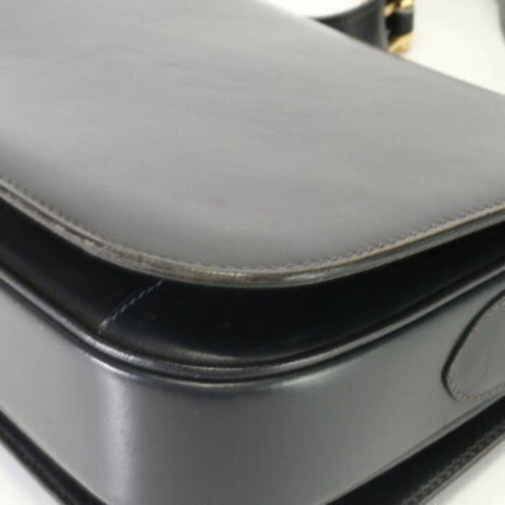 Celine Carriage Hardware Leather Shoulder Bag Tote Black EFV - Picture 11 of 14